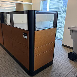 Ethospace wall divider 62in tall, customizable office partition for modern workspaces.