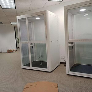 Privacy Pods for Office Use - Single and Double Flexi Cubicles.