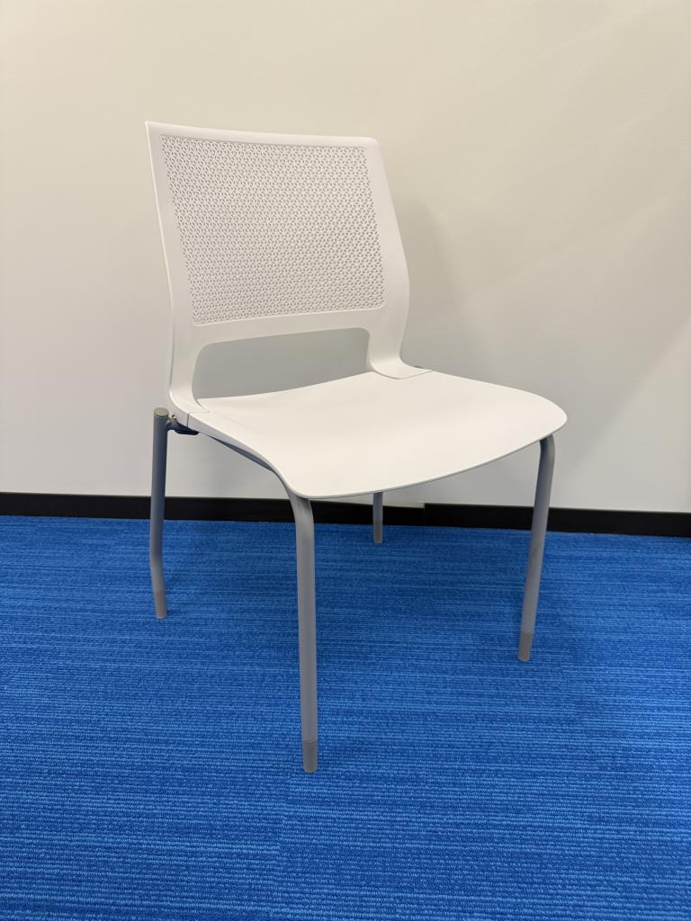 Sit On It Lumin like New White Stack Chair