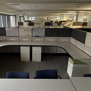 Ethospace 6x6x54 bullpen stations for customizable office layouts. Perfect for efficient workspace o.