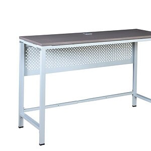 Boss bar height desk 4-5.5ft in driftwood-white for ergonomic workspace setup. Perfect for office or.