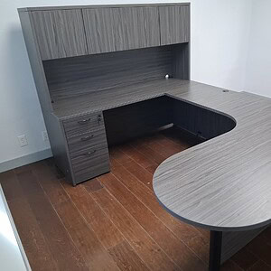 Office U Desk with multiple finishes, 72x102 size, designed for professional workspaces.