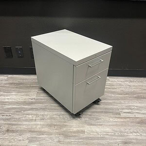 OFS Silver mobile box file storage pedestal for office organization and document management. Compact.