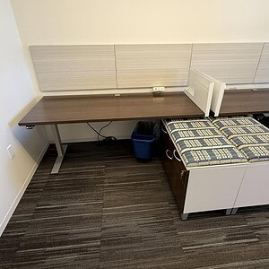 Allsteel Terrace HAT Benching with 6x5 loaded configuration for efficient workspace organization.