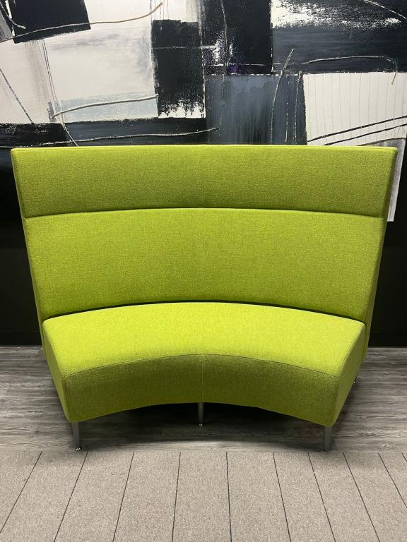 Krug green tall curved couch