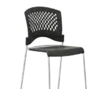 OFS Ventilated Black Stack Bar Stool for modern commercial and residential spaces. Durable, stylish,.