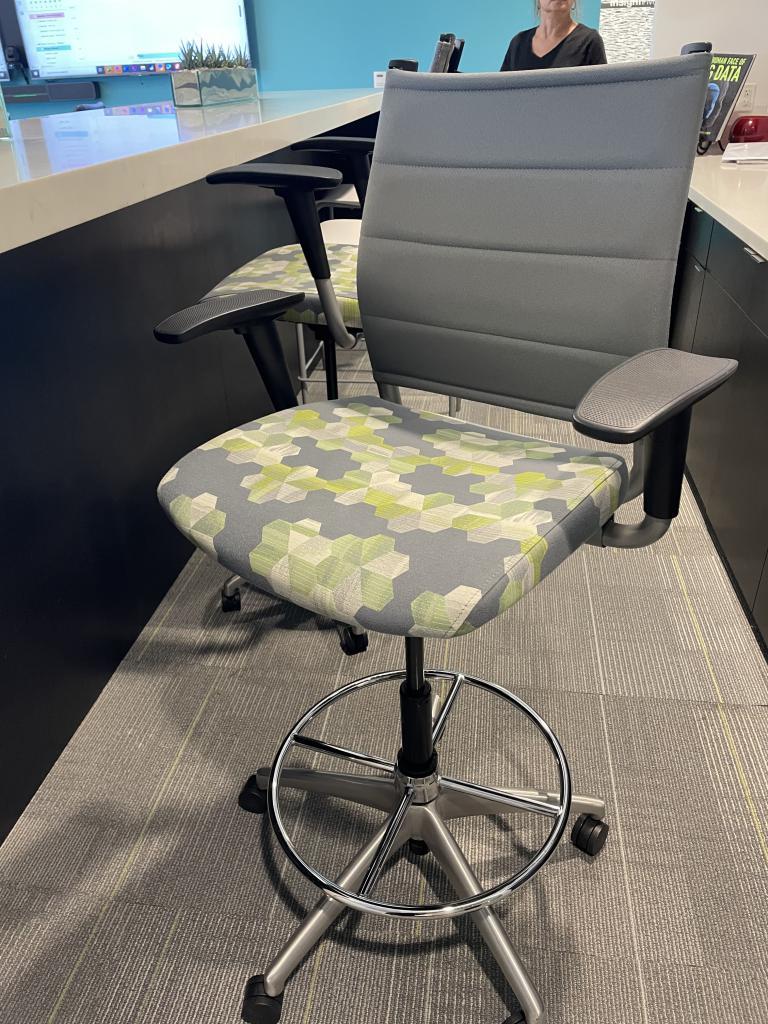 Sit On It Wit Modern Pattern Stool Chrome