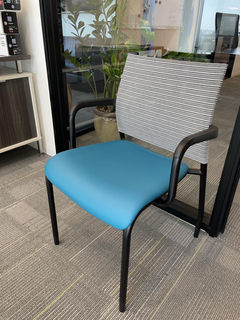 Sit On It Wit Blue & Grey Modern Guest Chair