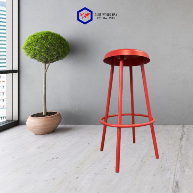 Division 12 Blood Orange Bar Stool