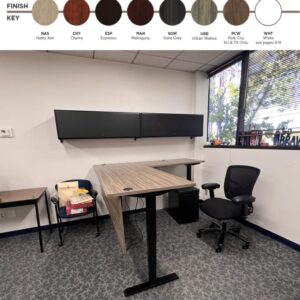 Custom Office 5x5 or 6x6 Overhead Ped L HAT