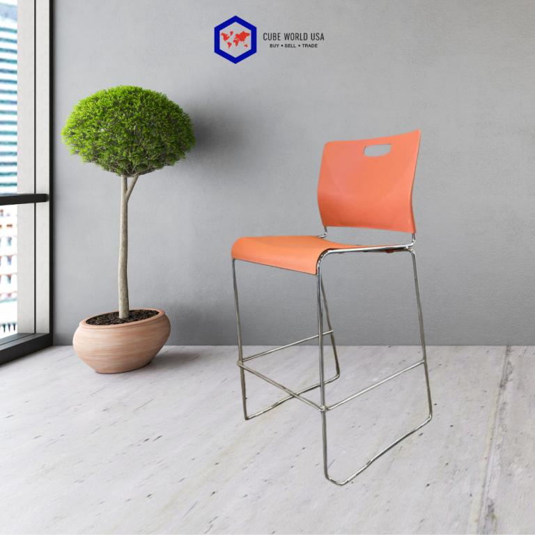 9 to 5 Thales Stool Tangerine Bar Height