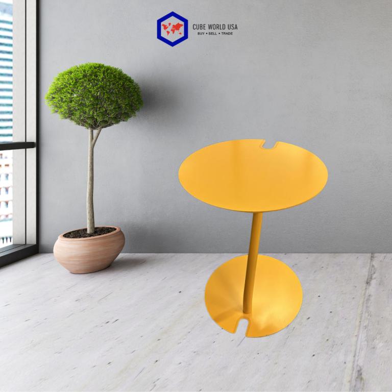 We Work yellow Angled Occasional Table