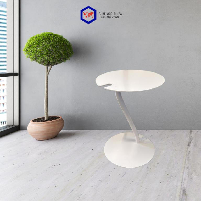 We Work White Angled Occasional Table