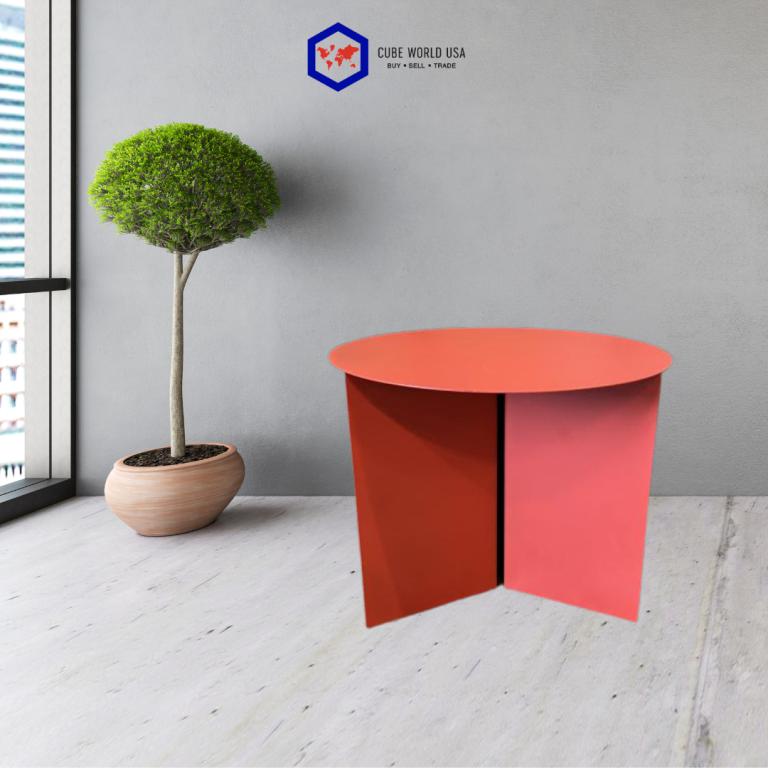 We Work Red Hay table 14inT x 18inW