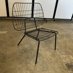 We Work Black Metal Wire Chair Large Size