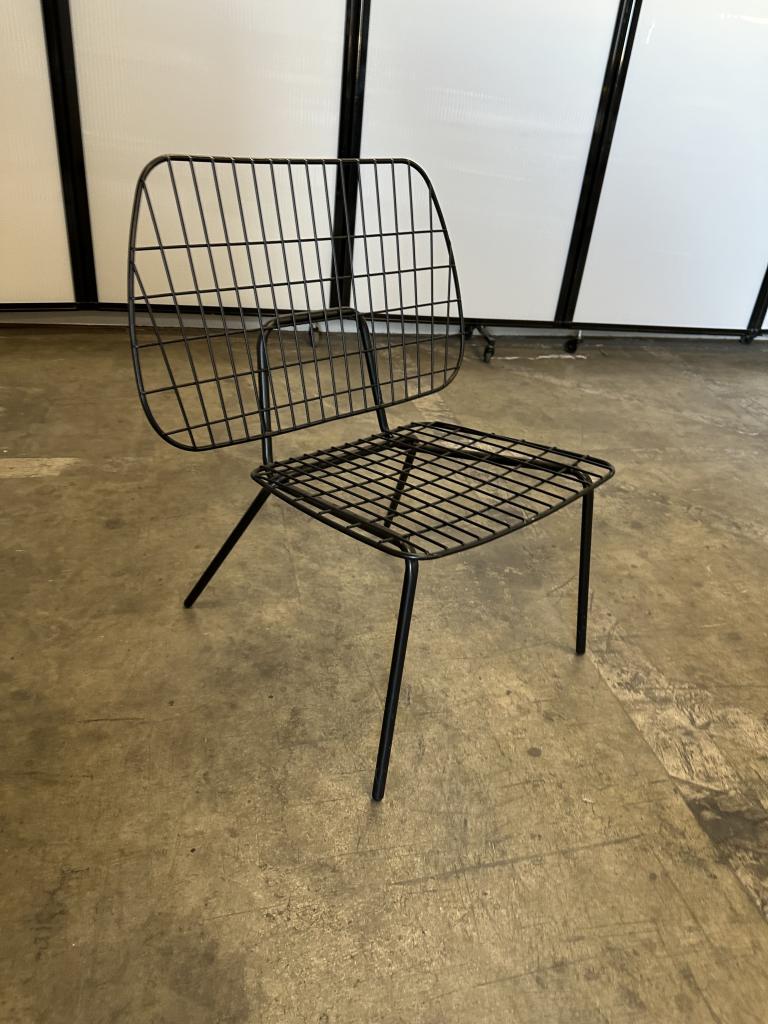We Work Black Metal Wire Chair Large Size