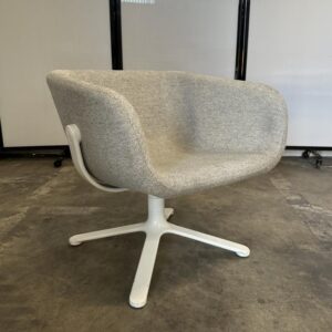 Hightower Swivel Light Wool Grey Bucket Chair