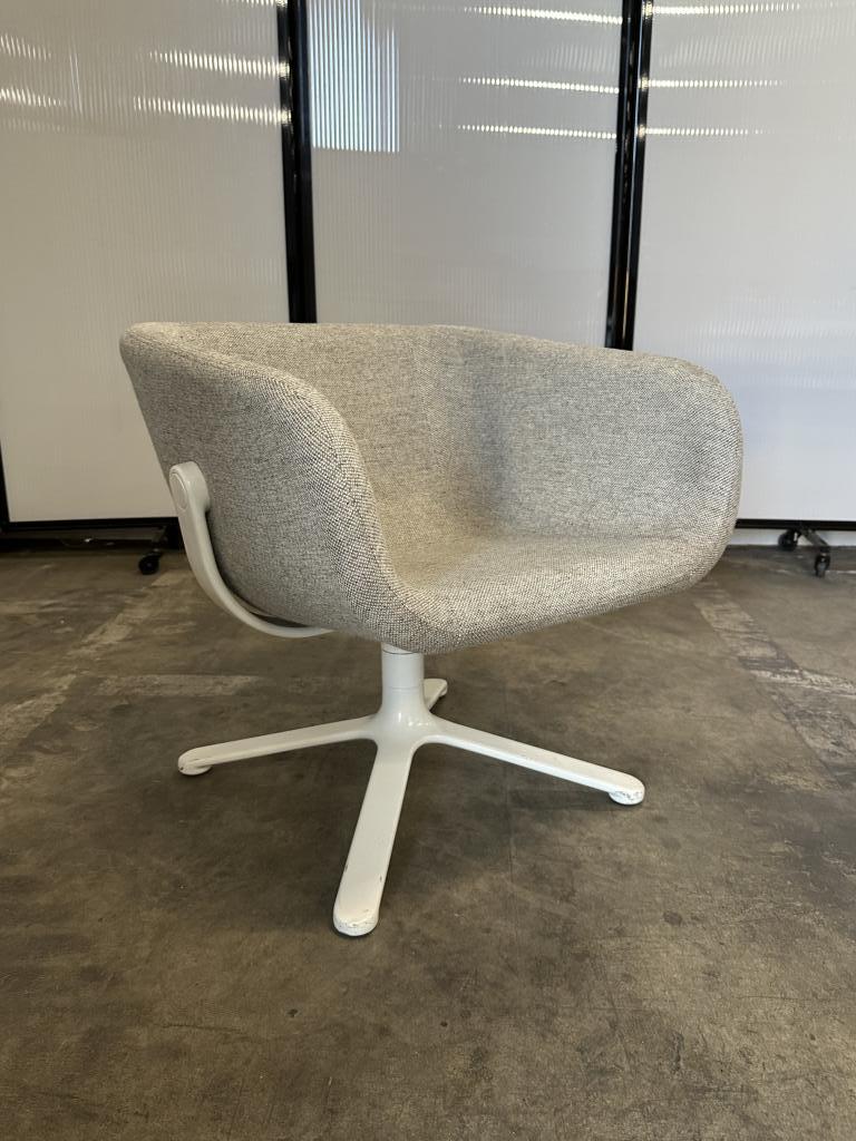 Hightower Swivel Light Wool Grey Bucket Chair