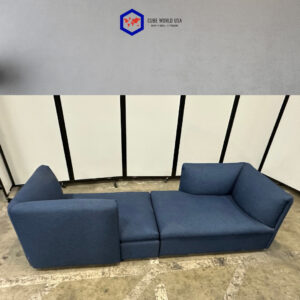 Fogia blue lounge sofa with modern design and comfortable seating.