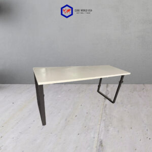 Modern 67x24 straight desk with sleek O-shaped legs, ideal for office or workspace.