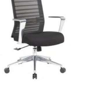 Office Mesh Chair with Lumbar Support, tilt lock, fabric cushion seat, and adjustable arms for ergon.