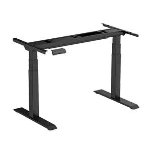Adjustable Juvivo Dual Motor Three Stage Standing Desk for ergonomic workspace.