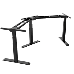 Adjustable height standing desk frame ideal for ergonomic office setups and productivity.