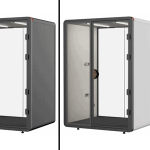 Acoustic Pod for high-isolation soundproofing, ideal for private work or meetings. Perfect for moder.