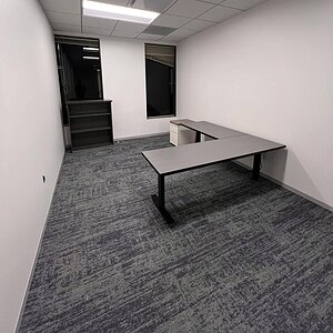 Office space with Friant Black HAT Base and Wilson Art Top.