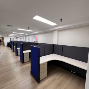 6x6x53T Herman Miller A02 in Charcoal and Blue