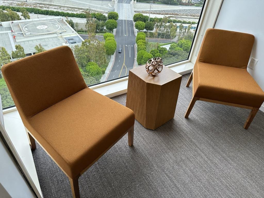 Keilhauer Saddle Brown with Wood Legs Lounge