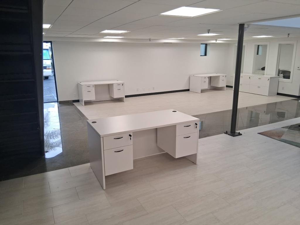OFS 60x30 double white desk double ped