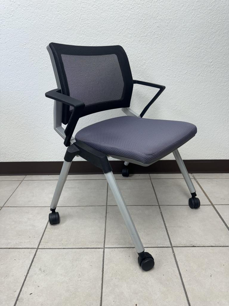 OFS Nesting chairs mesh back charcoal seat