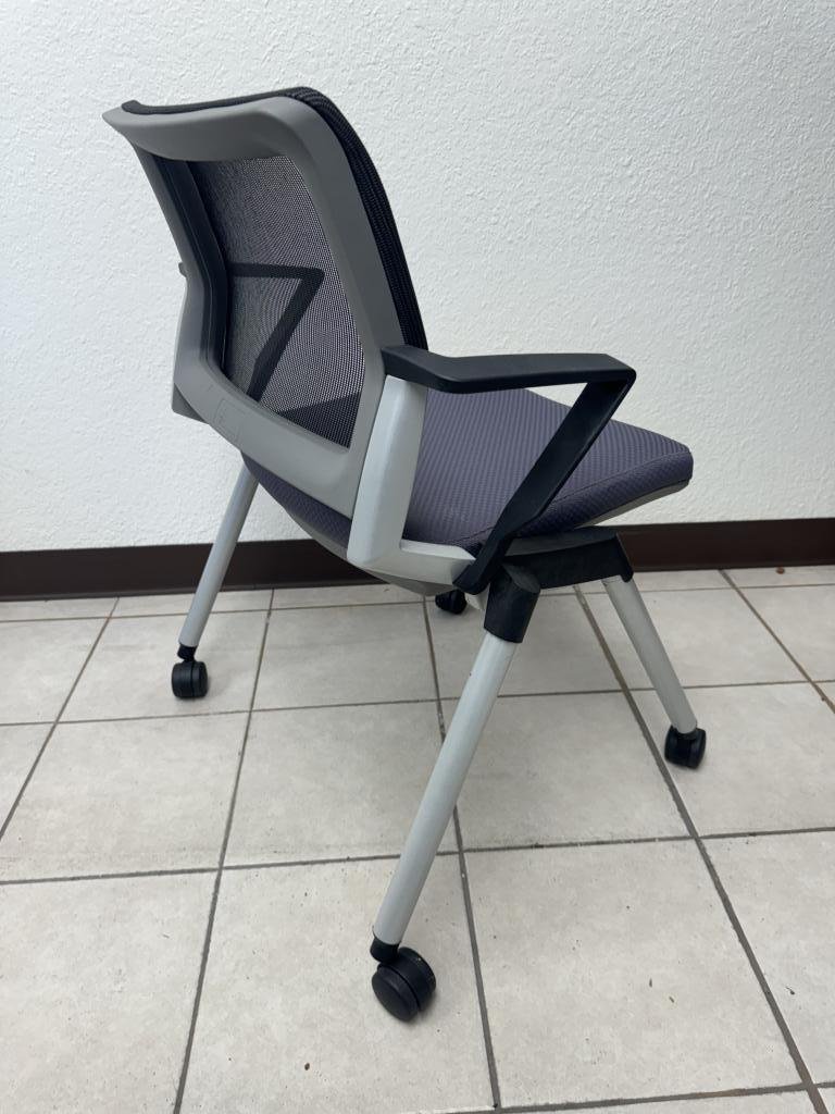 OFS Nesting chairs mesh back charcoal seat