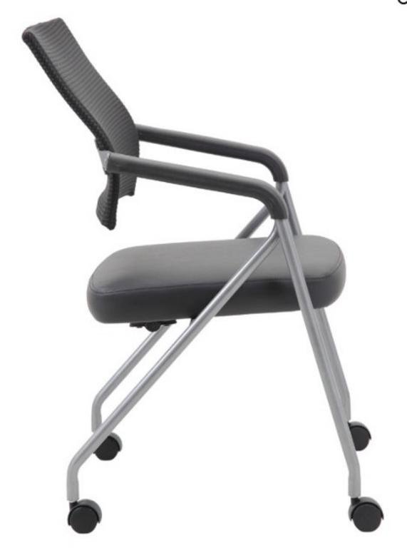 Boss Mesh Nesting Chair Black & Pewter