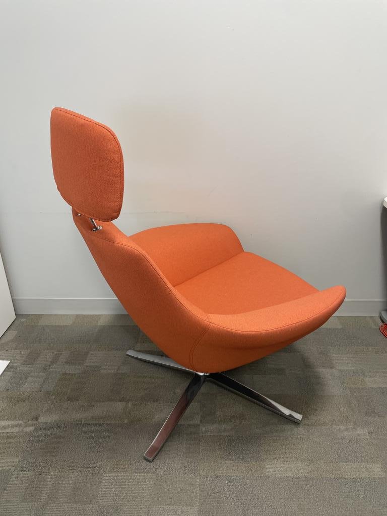 Steelcase Bob Coalesse With Headrest Orange