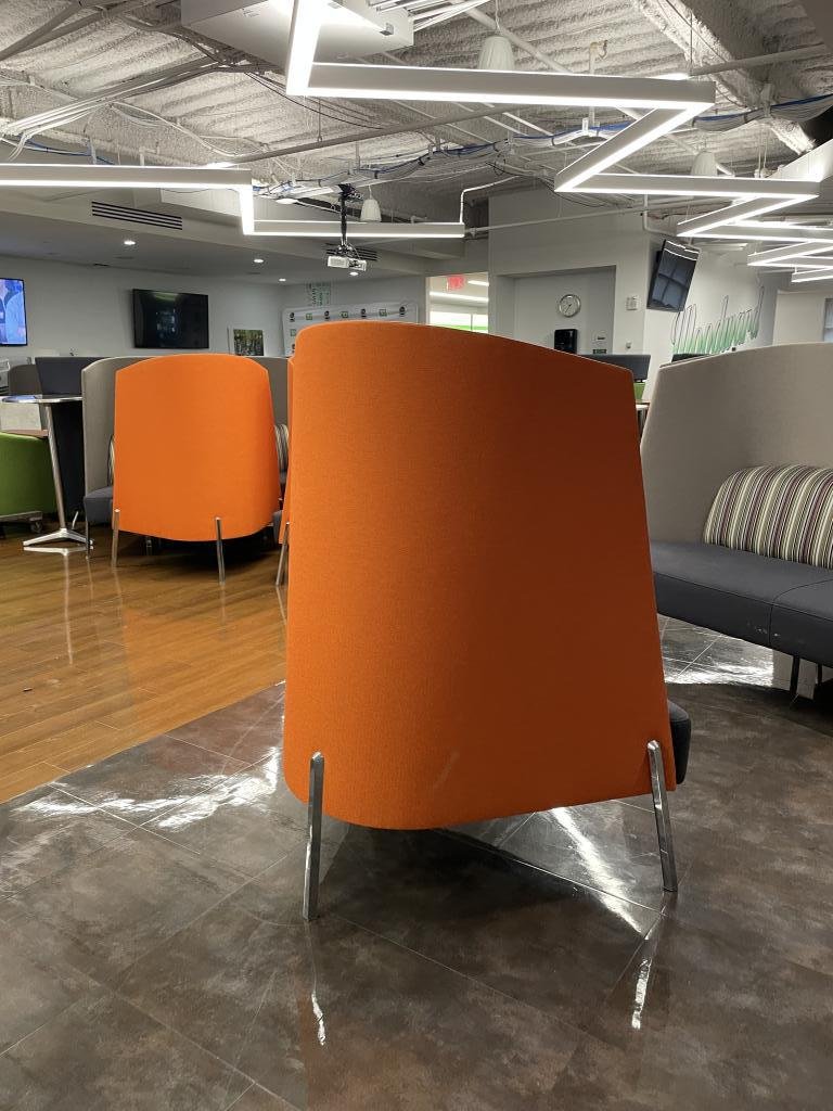 Teknion Orange High Back Chair