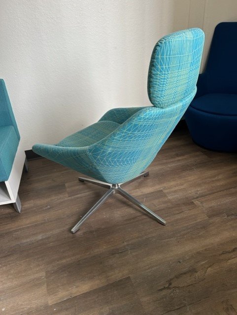 Allermuir Open teal sofa lounge chair