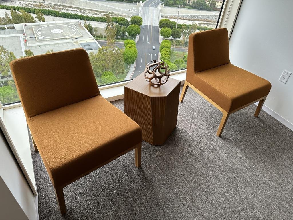 Keilhauer Saddle Brown with Wood Legs Lounge