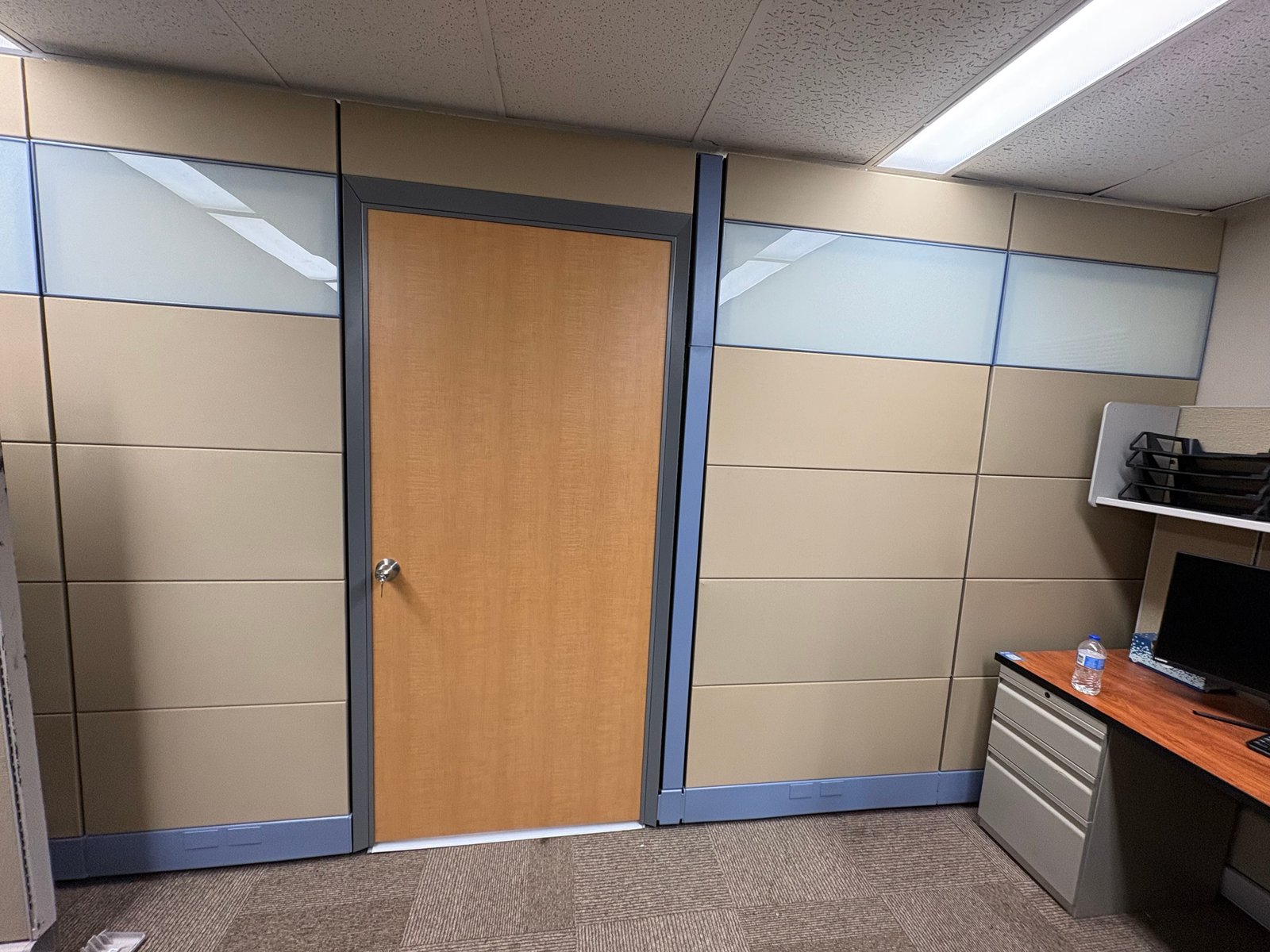 Ethospace 96” tall custom frosted glass Modular Office