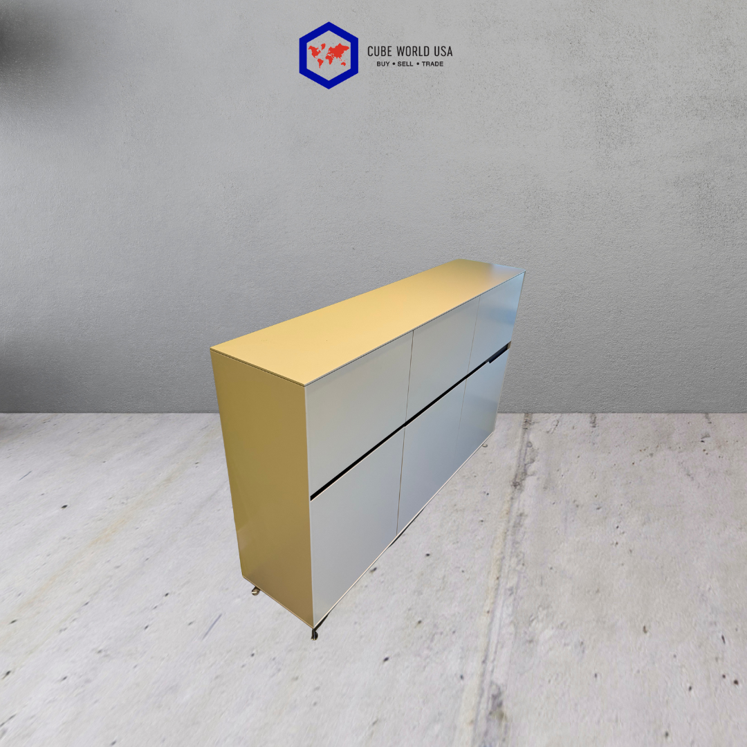 8x73x17 Designer White Multi Drawer Credenza