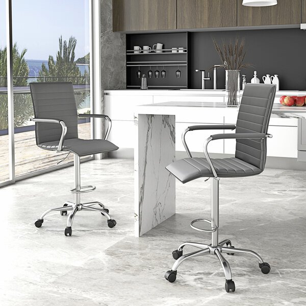 BOSS Grey Drafting Stool