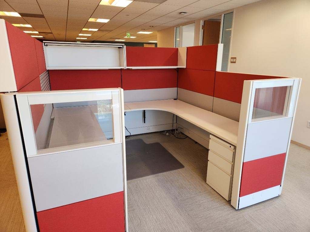 Herman Miller Ethospace W/Glass RED-GREY 70"/54"T ANY SIZE