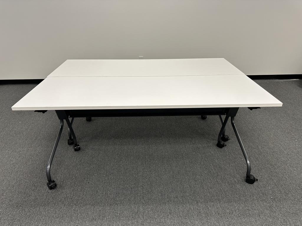 OFS 6x4 foot white mobile conference table