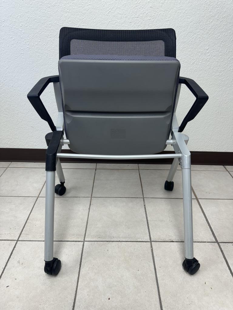 OFS Nesting chairs mesh back charcoal seat