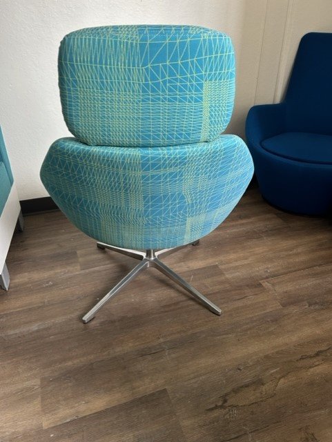 Allermuir Open teal sofa lounge chair