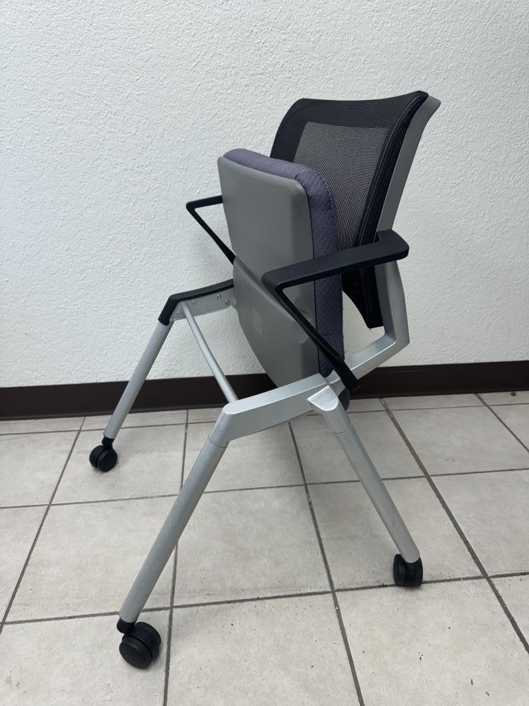 OFS Nesting chairs mesh back charcoal seat