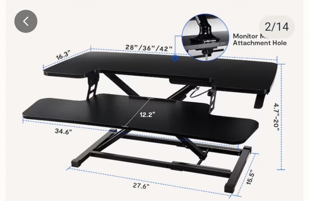 Flexi AlcoveRiser Standing Desk Converter