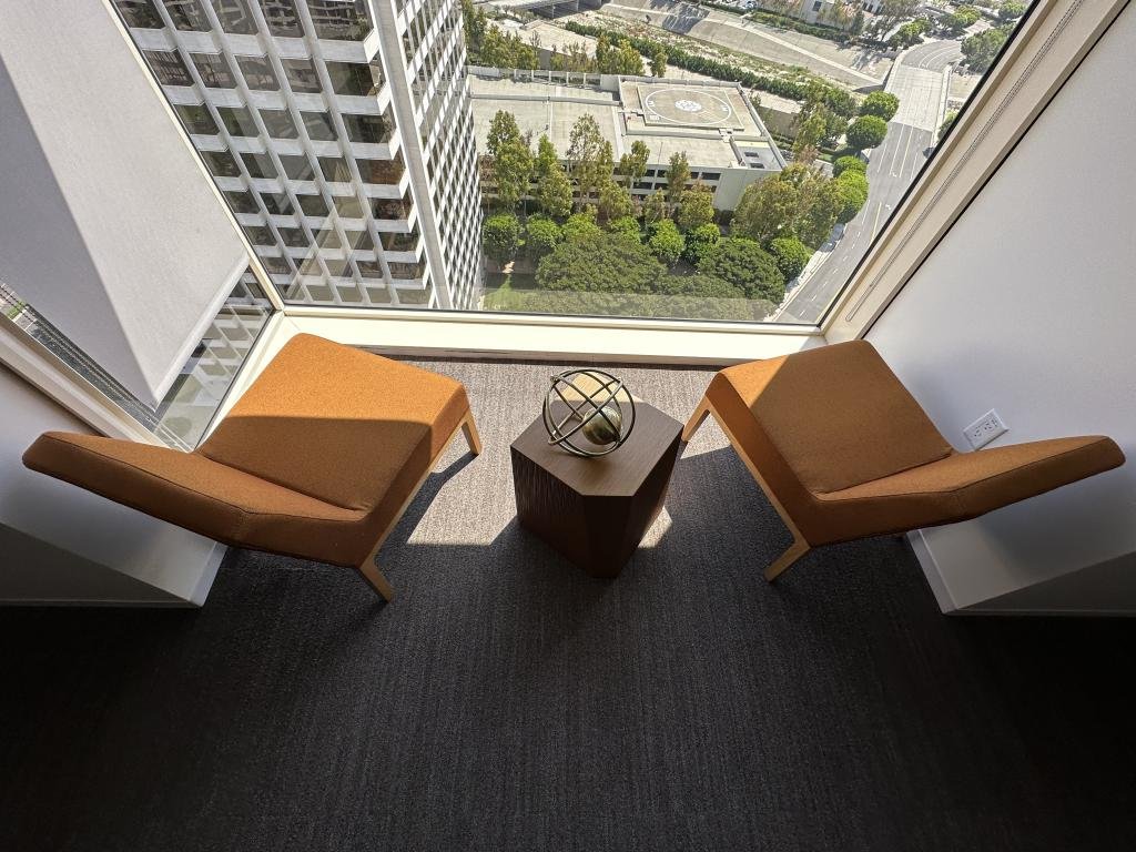 Keilhauer Saddle Brown with Wood Legs Lounge