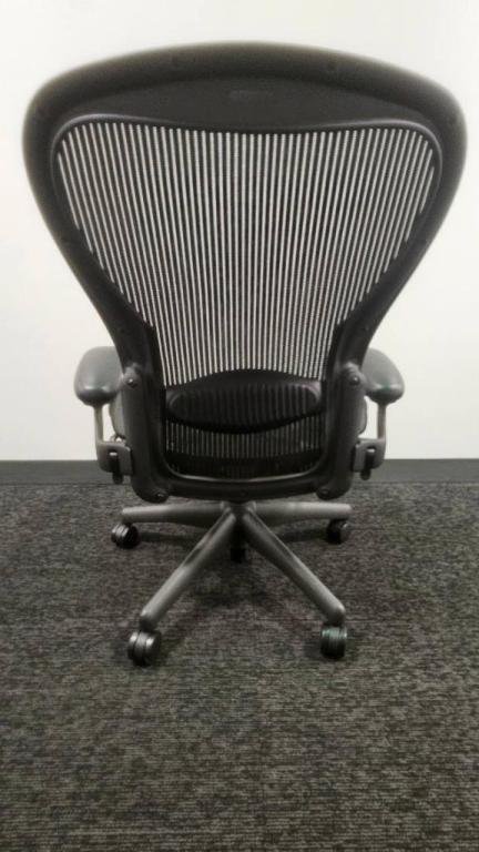 Herman Miller Aeron Black Two Paddle W/Lumbar